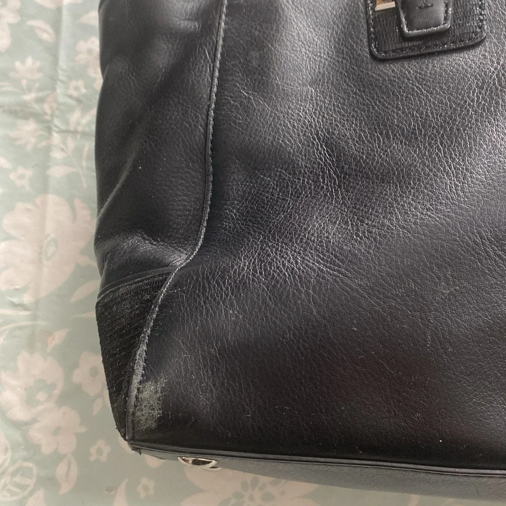 COACH Taylor Leather Alexis Carryall Shoulder Bag Purse in Black F25205